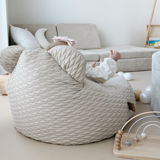 MeowBaby Kindersessel Dune Bären-Sitzsack