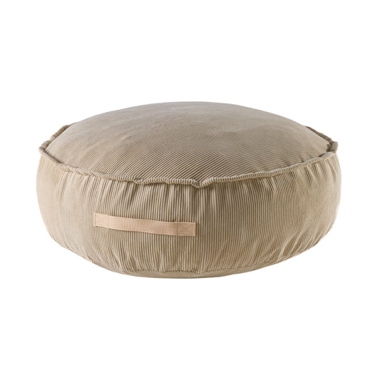 MeowBaby Sitzpouf für Kinder, Rund, Premium Cord - Slim Cord Edition