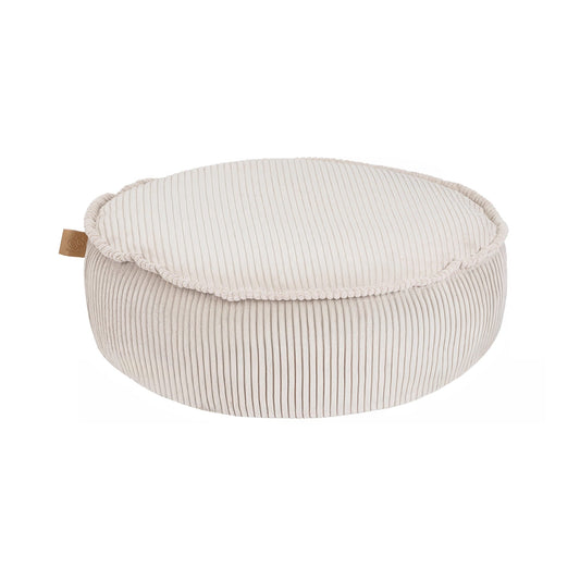 MeowBaby Sitzpouf für Kinder, rund, Ästhetik Cord - Classic Cord Edition