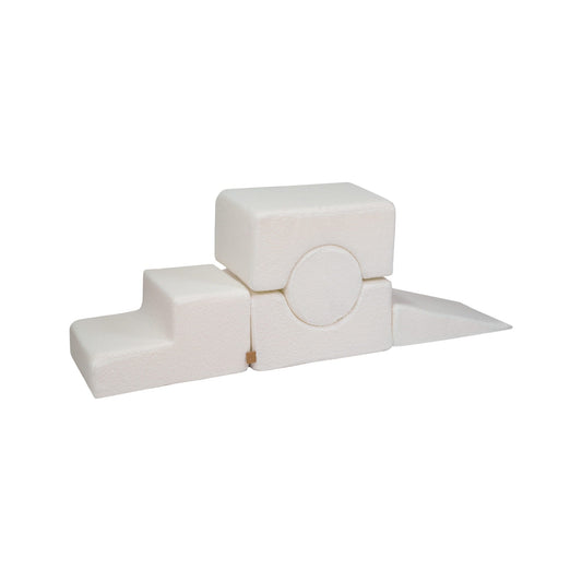 MeowBaby Shape Set Bouclé 5-Elemente - cremé/weiss