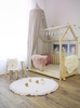 MeowBaby Spielmatte Velvet mit Volant 100cm kreisförmig