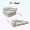 Meowbaby Kindersessel 3‑in‑1 Dune - Faltbare Kindercouch & Spielmatratze