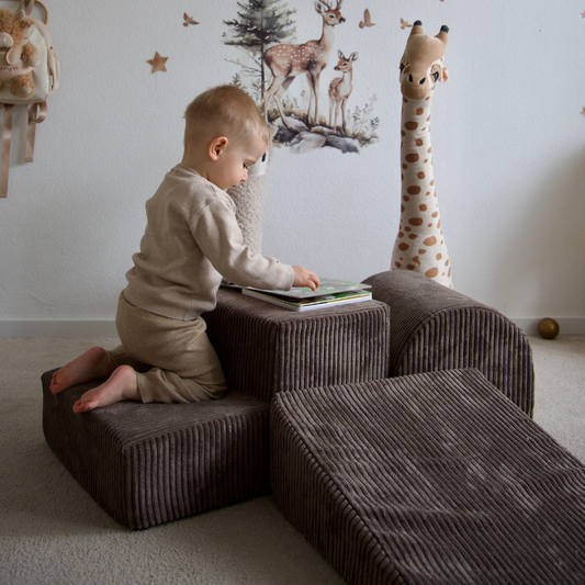 MeowBaby Schaumspielset Ästhetik Cord 3 Elemente - Classic Cord Edition