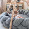 MeowBaby Babynestchen Ästhetik Cord mit Spielmatte & 3m geflochtener Bettumrandung - Classic Cord Edition
