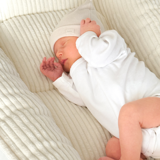 MeowBaby Babynestchen Ästhetik Cord für Neugeborene - Classic Cord Edition