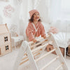 MeowBaby Kletterdreieck mit Rutsche 60x61 cm, Holz