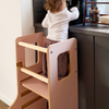 MeowBaby Montessori Küchenhelfer/Lernturm Solid