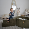 MeowBaby Schaumspielset Ästhetik Cord mit Bällebad, 200 Bälle - eigene Farbauswahl