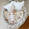 MeowBaby Babynestchen Ästhetik Cord mit Spielmatte & 3m geflochtener Bettumrandung - Classic Cord Edition