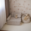 Meowbaby Kindersessel 3‑in‑1 Ästhetik Cord - Faltbare Kindercouch & Spielmatratze - Classic Cord Edition
