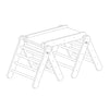 MeowBaby Indoor Klettergerüst für Kinder mit Rutsche und Kletterwand-Set