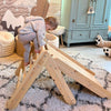 MeowBaby Kletterdreieck mit Rutsche 60x61 cm, Holz