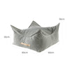 MeowBaby Sitzpouf für Kinder Quadratisch Premium Cord - Slim Cord Edition