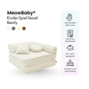 Meowbaby Kindersessel 3‑in‑1 Bearly - Faltbare Kindercouch & Spielmatratze - Soft Teddy Edition