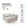 Meowbaby Kindersessel 3‑in‑1 Bearly - Faltbare Kindercouch & Spielmatratze - Soft Teddy Edition
