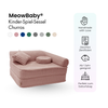 Meowbaby Kindersessel 3‑in‑1 Churros - Faltbare Kindercouch & Spielmatratze - Plüschcord Edition