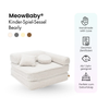 Meowbaby Kindersessel 3‑in‑1 Bearly - Faltbare Kindercouch & Spielmatratze - Soft Teddy Edition