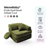 Meowbaby Kindersessel 3‑in‑1 Ästhetik Cord - Faltbare Kindercouch & Spielmatratze - Classic Cord Edition