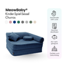 Meowbaby Kindersessel 3‑in‑1 Churros - Faltbare Kindercouch & Spielmatratze - Plüschcord Edition