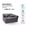 Meowbaby Kindersessel 3‑in‑1 Churros - Faltbare Kindercouch & Spielmatratze - Plüschcord Edition