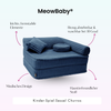 Meowbaby Kindersessel 3‑in‑1 Churros - Faltbare Kindercouch & Spielmatratze - Plüschcord Edition