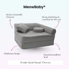 Meowbaby Kindersessel 3‑in‑1 Churros - Faltbare Kindercouch & Spielmatratze - Plüschcord Edition