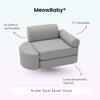 Meowbaby Kindersessel 3‑in‑1 Outzy - Faltbare Kindercouch & Spielmatratze - Outdoor Living Edition
