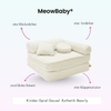 Meowbaby Kindersessel 3‑in‑1 Bearly - Faltbare Kindercouch & Spielmatratze - Soft Teddy Edition