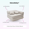 Meowbaby Kindersessel 3‑in‑1 Bearly - Faltbare Kindercouch & Spielmatratze - Soft Teddy Edition