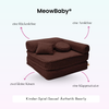 Meowbaby Kindersessel 3‑in‑1 Bearly - Faltbare Kindercouch & Spielmatratze - Soft Teddy Edition