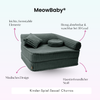 Meowbaby Kindersessel 3‑in‑1 Churros - Faltbare Kindercouch & Spielmatratze - Plüschcord Edition