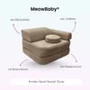 Meowbaby Kindersessel 3‑in‑1 Dune - Faltbare Kindercouch & Spielmatratze