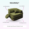Meowbaby Kindersessel 3‑in‑1 Ästhetik Cord - Faltbare Kindercouch & Spielmatratze - Classic Cord Edition
