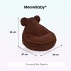 MeowBaby Kindersessel Bearly Bären-Sitzsack - Soft Teddy Edition