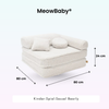 Meowbaby Kindersessel 3‑in‑1 Bearly - Faltbare Kindercouch & Spielmatratze - Soft Teddy Edition