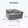 Meowbaby Kindersessel 3‑in‑1 Churros - Faltbare Kindercouch & Spielmatratze - Plüschcord Edition