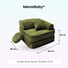 Meowbaby Kindersessel 3‑in‑1 Ästhetik Cord - Faltbare Kindercouch & Spielmatratze - Classic Cord Edition
