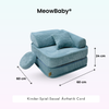 Meowbaby Kindersessel 3‑in‑1 Ästhetik Cord - Faltbare Kindercouch & Spielmatratze - Classic Cord Edition