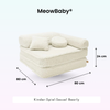 Meowbaby Kindersessel 3‑in‑1 Bearly - Faltbare Kindercouch & Spielmatratze - Soft Teddy Edition