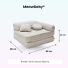 Meowbaby Kindersessel 3‑in‑1 Bearly - Faltbare Kindercouch & Spielmatratze - Soft Teddy Edition
