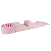 MeowBaby Schaumspielset Velvet mit Bällebad, 100 Bälle - eigene Farbauswahl