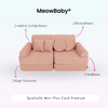MeowBaby Spielsofa Mini Plus Cord Premium - Slim Cord Edition