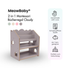 MeowBaby 2-in-1 Montessori-Bücherregal Cloudy