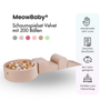 MeowBaby Schaumspielset Velvet mit Bällebad, 200 Bälle - eigene Farbauswahl