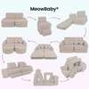 MeowBaby Spielsofa Mini Max Bearly - Soft Teddy Edition