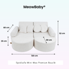 MeowBaby Spielsofa Mini Max Premium Bouclé - cremé/weiss