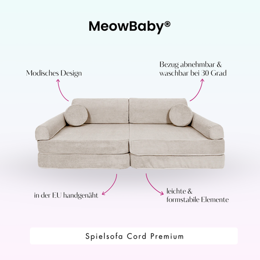 MeowBaby Spielsofa Cord Premium - Slim Cord Edition