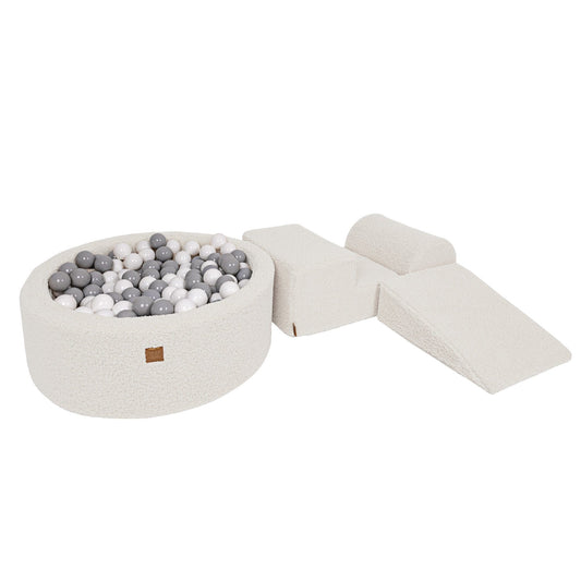 MeowBaby Schaumspielset Bearly mit Bällebad, 200 Bälle - eigene Farbauswahl