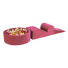 MeowBaby Schaumspielset Velvet mit Bällebad, 200 Bälle - Fertigsets