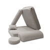 Meowbaby Kindersessel 3‑in‑1 Bearly - Faltbare Kindercouch & Spielmatratze - Soft Teddy Edition